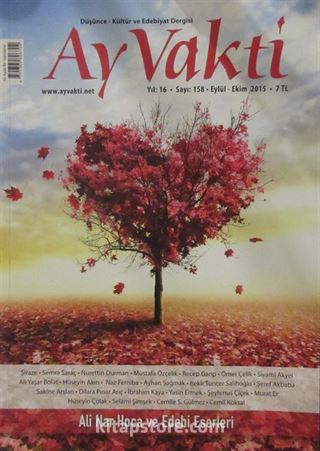 Ayvakti Aylık Düşünce-Kültür ve Edebiyat Dergisi Sayı:158 Eylül-Ekim 2015