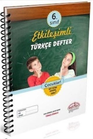 6. Sınıf Etkileşimli Türkçe Defter