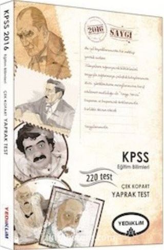 2016 KPSS Eğitim Bilimleri Çek Kopart Yaprak Test