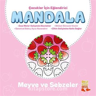 Meyve ve Sebzeler - Çocuklar İçin Eğlendirici Mandala