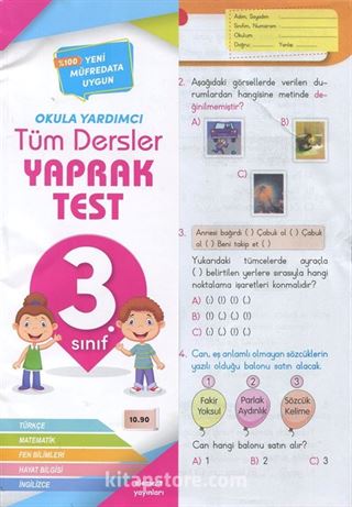 3. Sınıf Tüm Dersler Yaprak Test