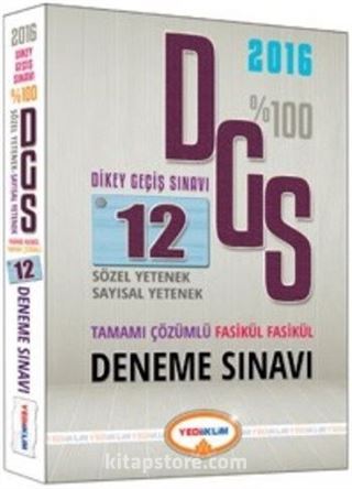 2016 %100 DGS Sözel Yetenek Sayısal Yetenek Tamamı Çözümlü 12 Deneme Sınavı