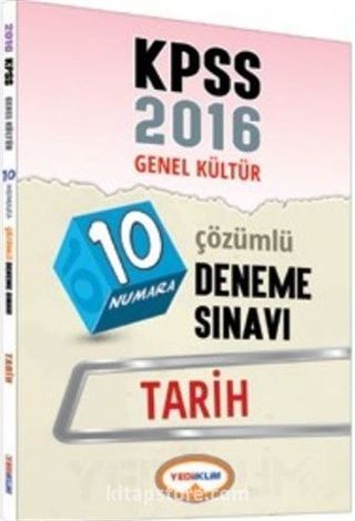 2016 KPSS Genel Yetenek Tarih Çözümlü 10 Deneme Sınavı