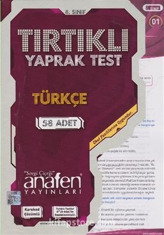 8. Sınıf Türkçe Tırtıklı Yaprak Test (58 Adet)