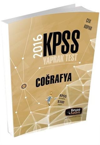 2016 KPSS Coğrafya Çek Kopar Yaprak Test