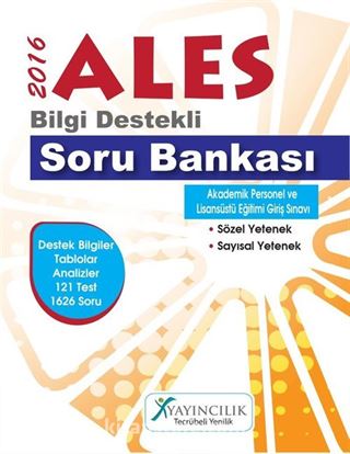 2016 ALES Bilgi Destekli Soru Bankası