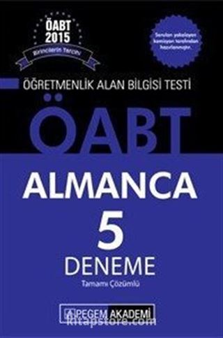 2015 ÖABT Almanca 5 Deneme Tamamı Çözümlü