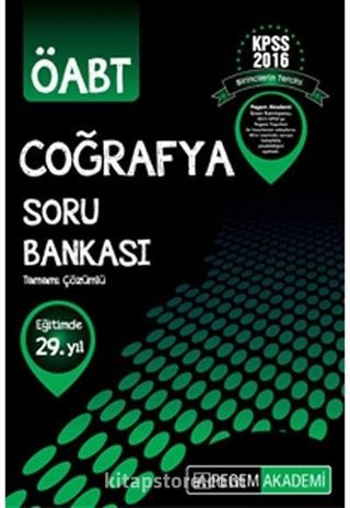 2016 ÖABT Coğrafya Tamamı Çözümlü Soru Bankası