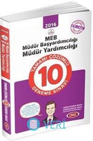 2016 MEB Müdür Başyardımcılığı - Müdür Yardımcılığı Tamamı Çözümlü 10 Deneme Sınavı