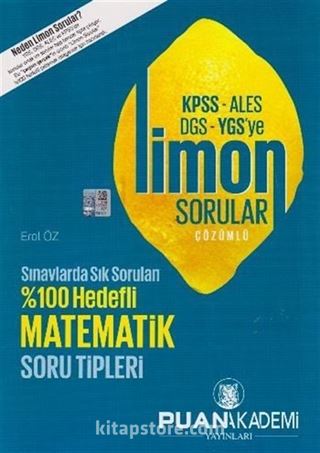 KPSS-ALES-DGS-YGS'ye Matematik Limon Sorular Çözümlü