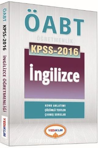 2016 KPSS ÖABT İngilizce Konu Anlatımı Çözümlü Testler Çıkmış Sorular