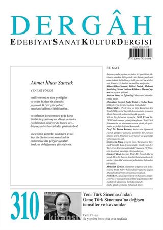 Dergah Edebiyat Sanat Kültür Dergisi Sayı:310 Aralık 2015