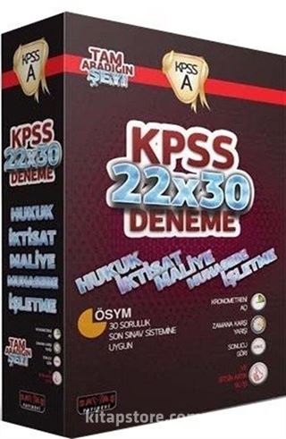 2016 KPSS 22x30 Deneme (5 Kitap)