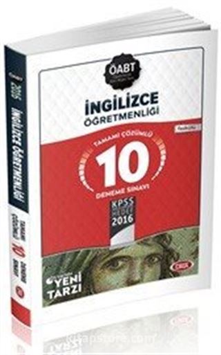 2016 KPSS ÖABT İngilizce Öğretmenliği Tamamı Çözümlü 10 Deneme Sınavı