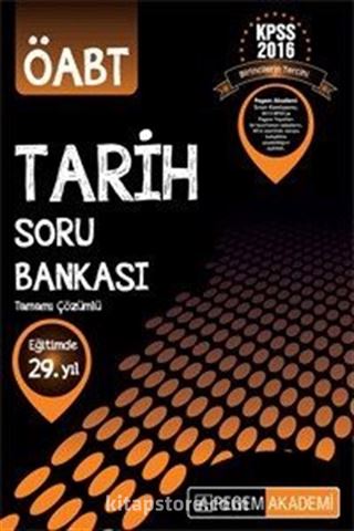 2016 KPSS ÖABT Tarih Tamamı Çözümlü Soru Bankası