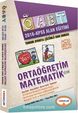 2016 KPSS ÖABT Orta Öğretim Matematik Eğitimi Alan Eğitimi Tamamı Ayrıntılı Çözümlü Soru Bankası