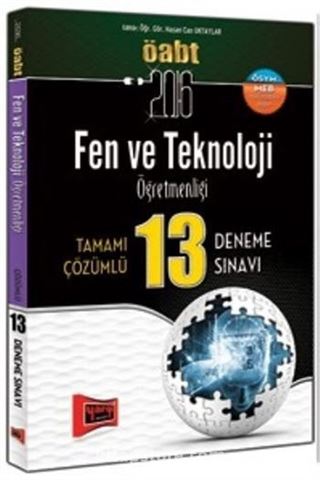 2016 ÖABT Fen ve Teknoloji Öğretmenliği Tamamı Çözümlü 13 Deneme Sınavı