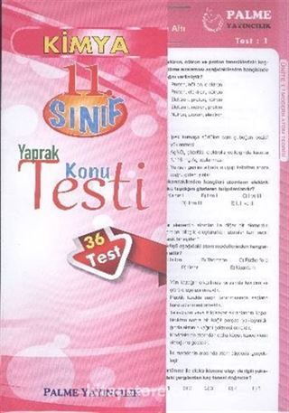 11. Sınıf Kimya Yaprak Konu Testi (36 Test)