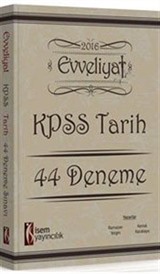 2016 Evveliyat KPSS Tarih 44 Deneme