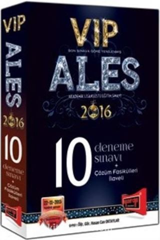 2016 ALES VIP Çözümlü 10 Deneme Sınavı + Çözüm Fasikülleri İlaveli