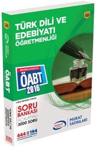 2016 ÖABT Türk Dili ve Edebiyatı Öğretmenliği Soru Bankası