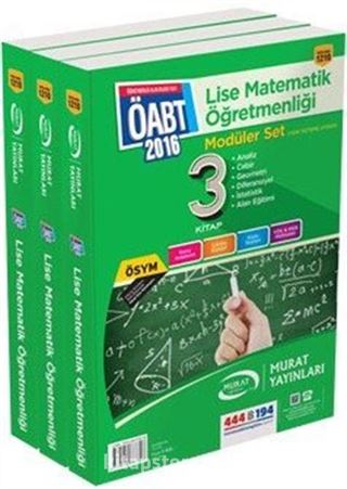 2016 ÖABT Matematik Öğretmenliği Modüler Set (3 Kitap) (Lise-İlköğretim)