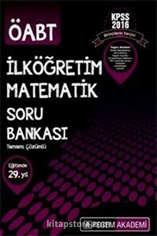 2016 KPSS ÖABT İlköğretim Matematik Tamamı Çözümlü Soru Bankası