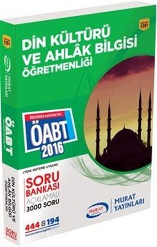 2016 ÖABT Din Kültürü ve Ahlak Bilgisi Öğretmenliği Soru Bankası