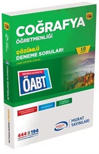 2016 ÖABT Coğrafya Öğretmenliği Çözümlü Deneme Soruları (10 Adet ) (Kod:1190)