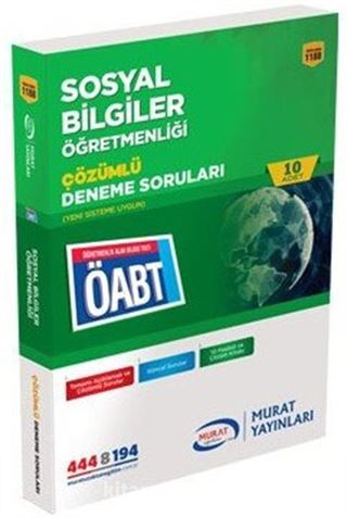 2016 ÖABT Sosyal Bilgiler Öğretmenliği Çözümlü Deneme Soruları (10 Adet ) (Kod:1188)