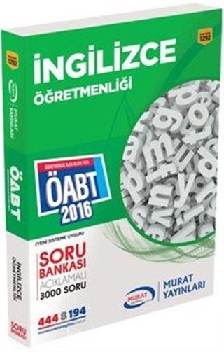 2016 ÖABT İngilizce Öğretmenliği Soru Bankası