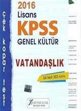 2016 KPSS Lisans Genel Kültür Vatandaşlık Çek Kopar Test