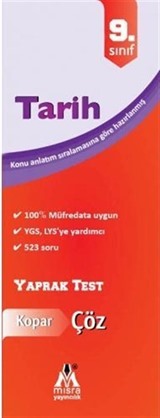 9. Sınıf Tarih Yaprak Test