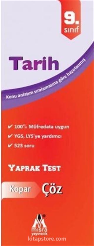 9. Sınıf Tarih Yaprak Test