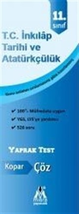 11. Sınıf T.C. İnkılap Tarihi ve Atatürkçülük Yaprak Test