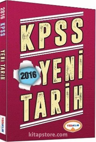 2016 KPSS Yeni Tarih