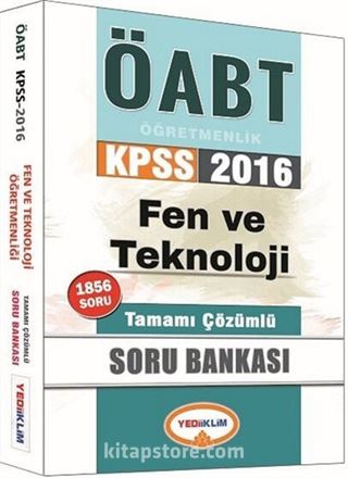 2016 KPSS Fen ve Teknoloji Tamamı Çözümlü Soru Bankası