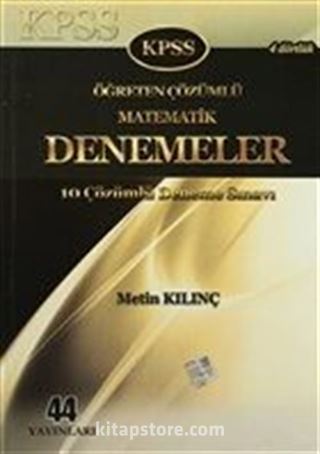 KPSS Öğreten Çözümlü Matematik Denemeler