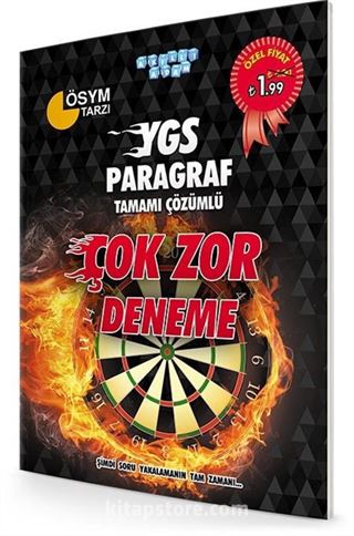 YGS Paragraf Çok Zor Deneme Sınavı Tamamı Çözümlü