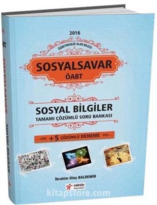 2016 ÖABT Sosyal Bilgiler Öğretmenliği Sosyalsavar Tamamı Çözümlü Soru Bankası