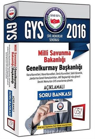 2016 GYS Milli Savunma Bakanlığı Açıklamalı Soru Bankası