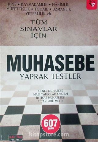 2017 Tüm Sınavlar İçin Muhasebe Yaprak Testler