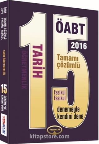 2016 ÖABT Tarih Öğretmenliği 15 Tamamı Çözümlü Deneme (Fasikül Fasikül)