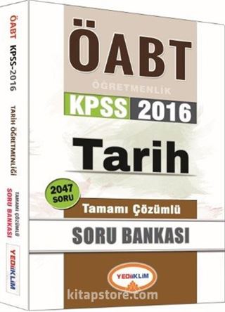 2016 KPSS ÖABT Tarih Öğretmenliği Tamamı Çözümlü Soru Bankası