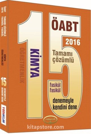 2016 ÖABT Kimya Öğretmenliği 15 Tamamı Çözümlü Fasikül Deneme