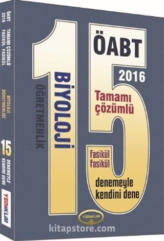 2016 ÖABT Biyoloji Öğretmenliği 15 Tamamı Çözümlü Fasikül Deneme