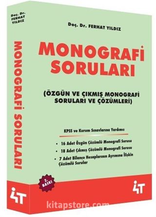 Monografi Soruları (Özgün ve Çıkmış Monografi Soruları ve Çözümleri)