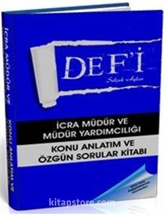 2015 İcra Müdür ve Müdür Yardımcılığı Konu Anlatım ve Özgün Sorular Kitabı