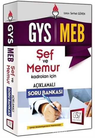 2016 GYS MEB Şef ve Memur Kadroları İçin Açıklamalı Soru Bankası