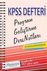 2016 KPSS Eğitim Bilimleri Program Geliştirme Ders Notları